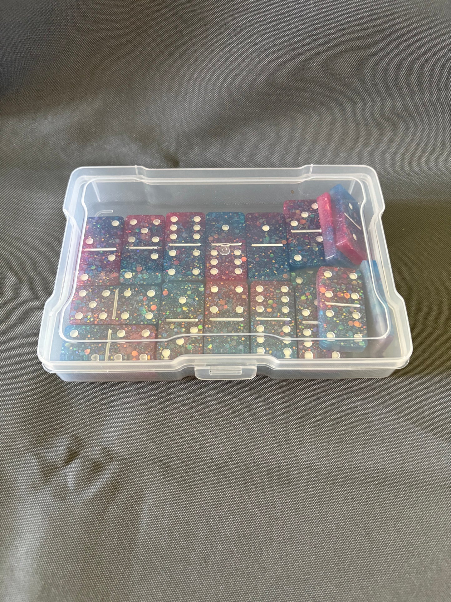 Pink & Blue Dominos with Case