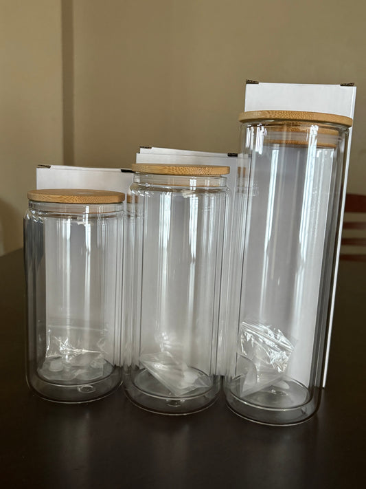Glass Snowglobe Tumblers - 3 sizes